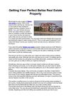Getting Your Perfect Belize Real Estate Property
