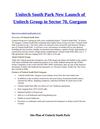 Unitech South Park, Gurgaon Flats, ^9871851133%, Residential Flats