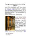 Buying Home Elevators for the Mobility Impaired