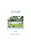 Lettre info Club 13 avril 2011