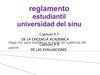 reglamento estudiantil