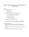 Human Trafficking and Runaway Homeless and At-risk Youth