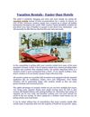 Vacation Rentals - Easier Than Hotels