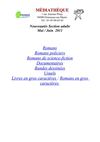 Nouveautés adultes Mai-Juin 2011