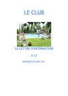 Lettre info Club 20 avril 2011