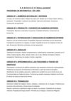 Programa Matemática 1° Año
