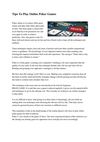 Tips To Play Online Poker Games 