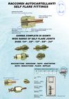 Self flare brass fitting for copper tubes air conditioning systems