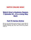 Watch Grey’s Anatomy Season 7 Episode 19 – It’s a Long Way Back - Online TV