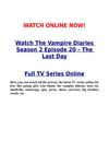 Watch The Vampire Diaries Season 2 Episode 20 – The Last Day - Online TV