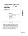 California Small Hydropower and Ocean Wave Energy Resources