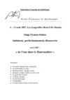 Spéléologie : stage franco-suisse août 2007