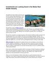 Investments are Looking Good in the Belize Real Estate Industry