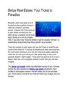Belize Real Estate: Your Ticket to Paradise