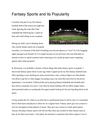Fantasy Sports and its Popularity