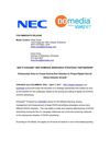 NEC’S VUKUNET AND DOMEDIA ANNOUNCE STRATEGIC PARTNERSHIP