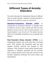 Different Types of Anxiety Disorders