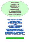 organisation manifestations sportive, location ecran video tribune et animation