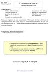 La température lors de changements d'état