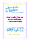 Nouveaux romans pour les adultes
