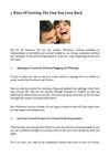 2 Ways Of Getting The One You Love Back
