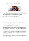 5 Characteristics Of A Good Marriage