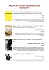 Nouvelles acquisitions Mars 2011 - espace musique