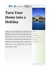 Turn Your Home into a Holiday