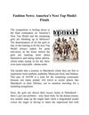 Fashion News: America’s Next Top Model Finals