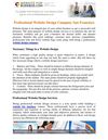 Professional Website Design Company San Francisco