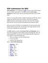 PDF Submission for SEO
