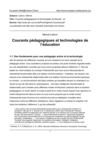 Courants pédagogiques et technologies de l'éducation