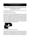 Ask the Family Dentist in Green Bay: For All You Mothers-To-Be