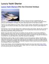 Luxury Yacht Charter