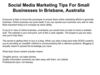 Social Media Marketing Tips For Small Businesses In Brisbane, Australia