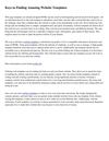 Keys to Finding Amazing Website Templates