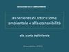 Esperienze di educazione ambientale e alla sostenibilità