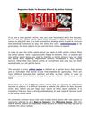 Beginners Guide To Bonuses Offered By Online Casinos