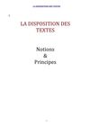 LA DISPOSITION DU TEXTE