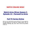 Watch Army Wives -5x13- Season 5 Episode 13 -s05e13- Farewell to Arms