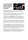Promoting Poker Rooms Through Online Affiliate Programs