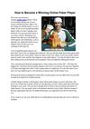 How to Become a Winning Online Poker Player