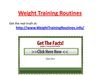 Myths About Weight Training Routines