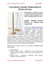 Cost-effective, Quality Medical Record Review Services