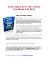 Tinnitus Miracle Review - Does it Really Stop Tinnitus?