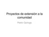 Proyectos de extensión a la comunidad