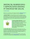 Medical Marijuana - 7 Advocates Saying It Should Be Legal