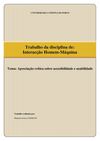 Apreciação crítica sobre Acessibilidade e Usabilidade 