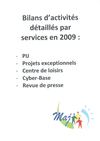 BILAN ACTIVITES MAJ 2009