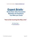 Strategies For Building One Way Links